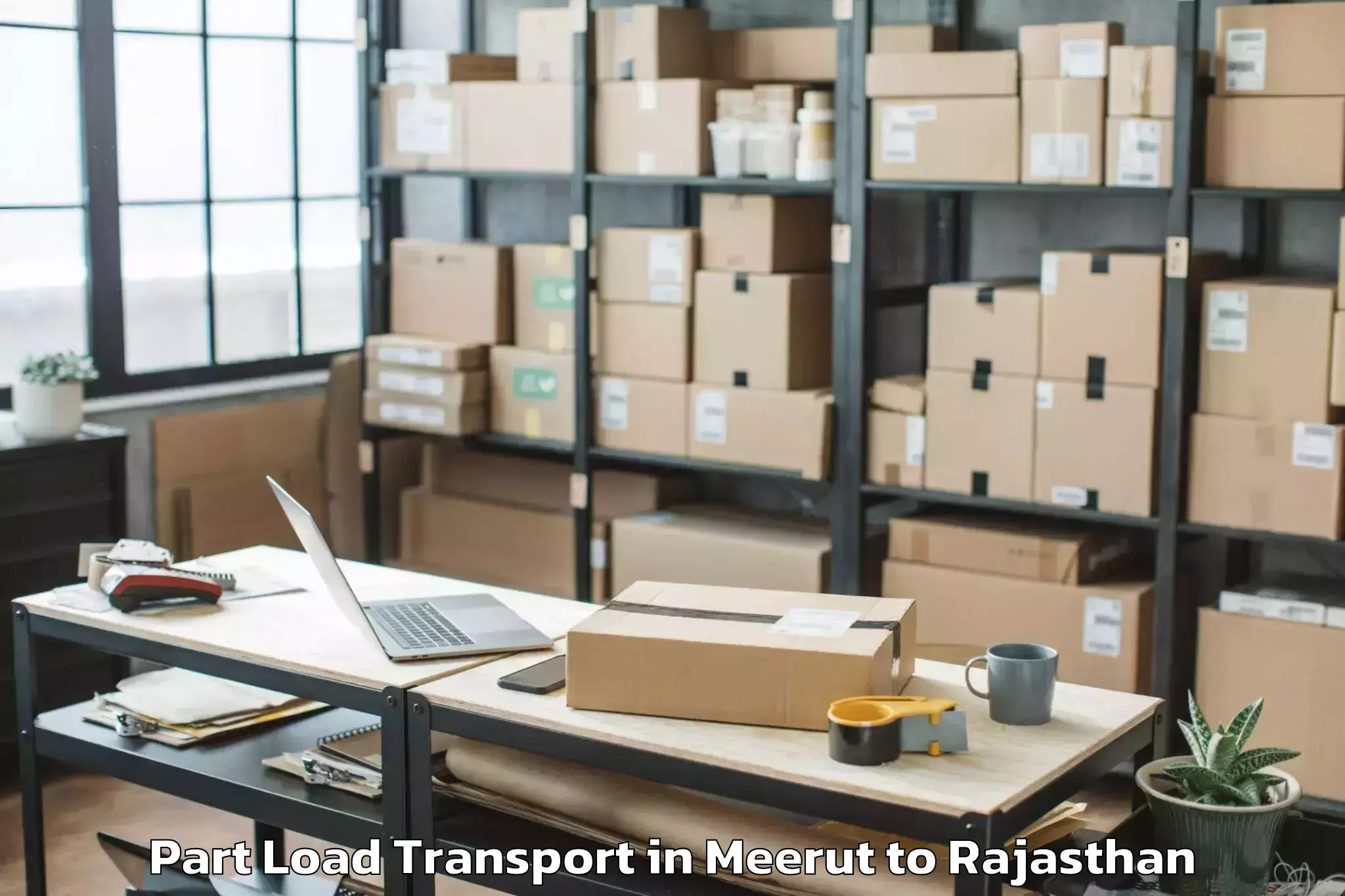 Hassle-Free Meerut to Pali Part Load Transport